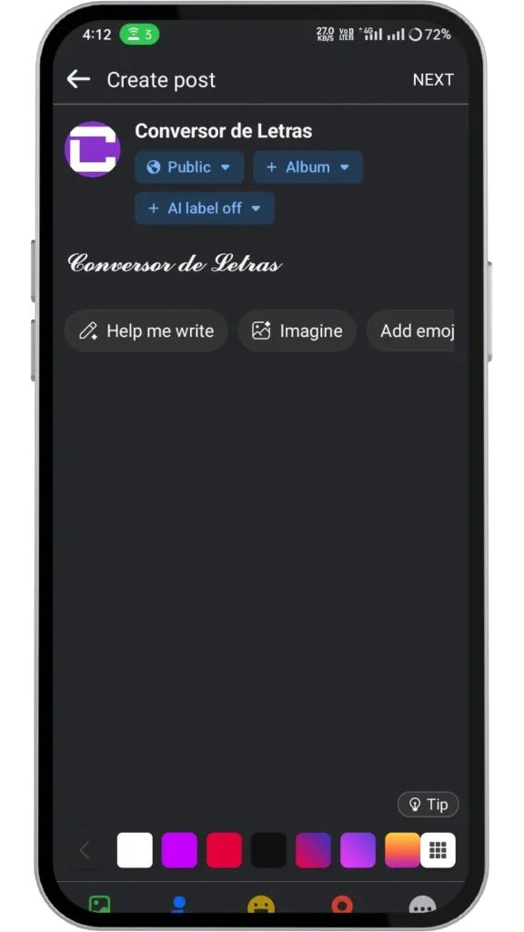 convertidor de letra